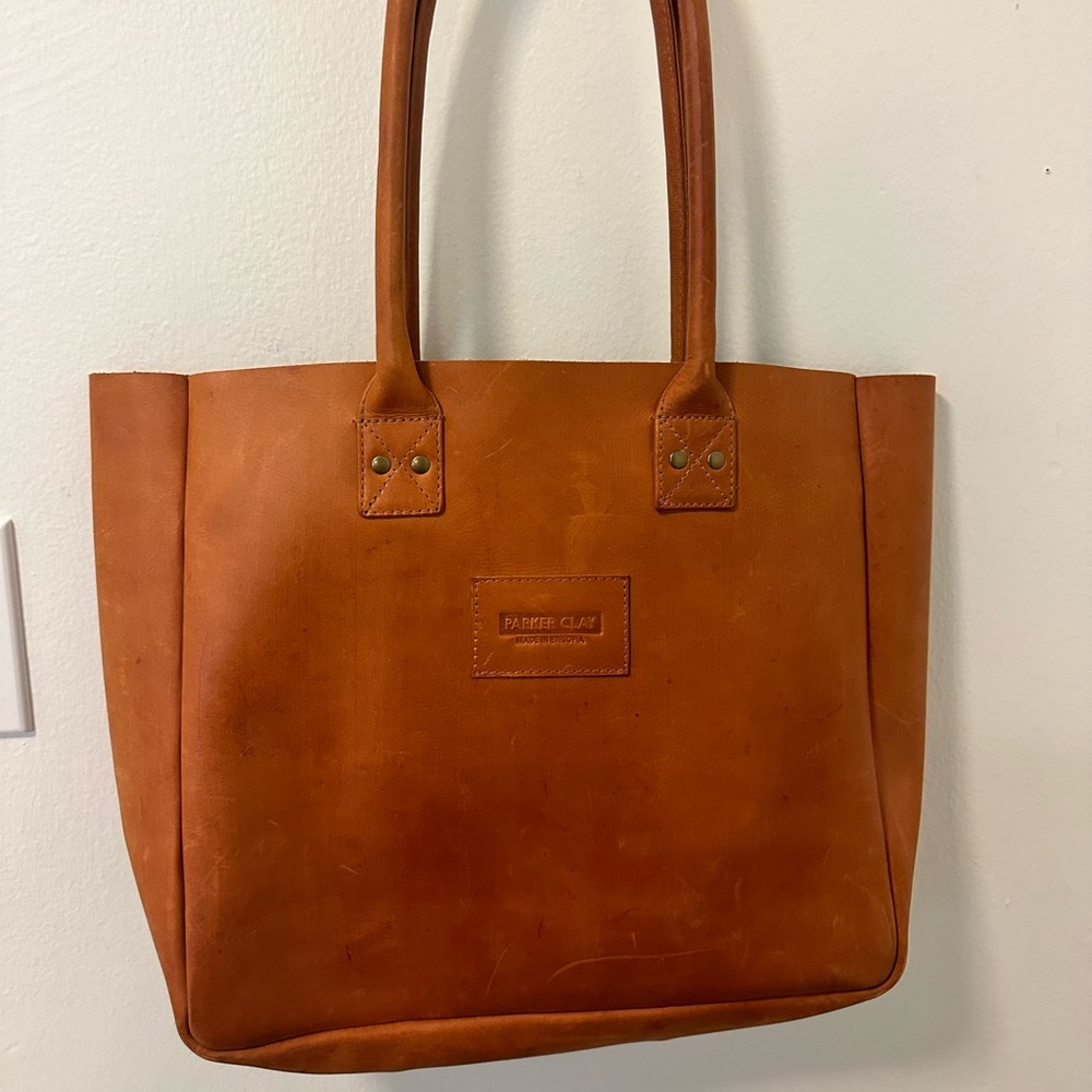 EUC Parker Clay Merkato Tote in Rust Brown (real leather)